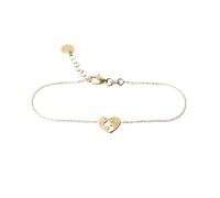 WearTravelers Bracciale con Ciondolo Cuore e disegno Mappamondo in Argento 925 - Prodotto Made in Italy - Idea Regalo per Donna Viaggiatrice - Modello Firenze (Oro)