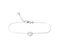 WearTravelers Bracciale con Ciondolo Cuore e disegno Mappamondo in Argento 925 - Prodotto Made in Italy - Idea Regalo per Donna Viaggiatrice - Modello Firenze (Argento)
