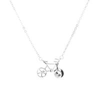WearTravelers Collana Bicicletta in Argento 925 con Ciondolo Bicicletta e Zircone Bianco - Idea Regalo per Chi Ama Viaggiare in Bicicletta Cicloamatore o Amante della Bici - Modello Amsterdam