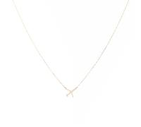 WearTravelers Collana con Ciondolo Aereo in in Oro Giallo 375 / 9K e Zirconi sulle Ali - Idea Regalo Donna Viaggiatrice - Gioiello Elegante per Viaggi e Occasioni Speciali - Modello Aliseo (Grande)