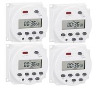 Weasch 4 interruttori con timer, CN101A, DC/AC 12 V 16 Amp, digitale LCD di potenza programmabile, timer relè temporizzato, supporta 28 orari programmati giornalieri o settimanali (4)