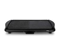 Wasy Sto52 - Piastra Grill Elettrica, Piastra Elettrica Da Tavolo Anti-aderente, Piastra Per Teppanyaki, Superficie Grill Da 52 X 27 Cm, Termostato Regolabile E Vaschetta Raccoglitrice, 2000w