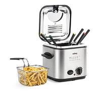 WËASY TB600 Friggitrice e Set fonduta, 840 W, 1.2 Litri, Acciaio Inossidabile