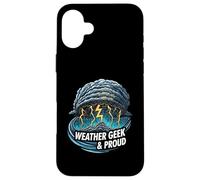 Weather Geek & Proud Storm Chaser Meteorologist Design Custodia per iPhone 16 Plus