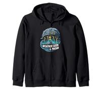 Weather Geek & Proud Storm Chaser Meteorologist Design Felpa con Cappuccio