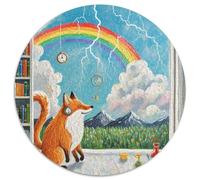 Weather Prophet Fox 1000 Pezzi Jigsaw Magic Fantasy Forma Rotonda Puzzle Per Adulti O Bambini Regalo Arte Ecofriendly 1000pcs (67.5x67.5cm)
