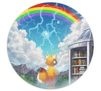 Weather Prophet Fox 1000 Pezzi Jigsaw Magic Fantasy Puzzle Rotondo Per Lei O Lui Giocattolo Antistress Arte Ecofriendly 1000pcs (67.5x67.5cm)