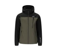 WEATHER REPORT Delton - Giacca impermeabile da uomo con cappuccio impermeabile (15.000 mm), antivento e traspirante, con cappuccio rimovibile, elementi riflettenti e cerniera YKK, senza PFC