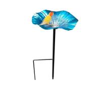 Weather Resistant Bird Bath - Outdoor Water Bowl, Garden Feeder with Easy Clean, Wild Bird with Butterfly Bee, Backyard Baths for Patio Lawn, Birds Bath for Hummingbird Deck