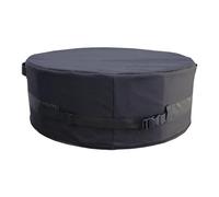 Weather Shield Round Fire Pit Cover - Heavy Duty Waterproof Seasonal Storage Guard, Breathable Air Vent Condensation Shield, Windproof Bottom Buckle Straps, Backyard Hearth Protector | For Fire Pits