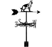 Weather Vane,Metal Weathervane with N/S/E/W Direction Indicator,Durable Rustproof Outdoor Weather Vane for Roof,Yard,Farm,Patio,Pet Lover Decor(German Shepherd Dog)