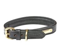 Weatherbeeta - Collare in pelle imbottito per cani (XXL) (Nero)