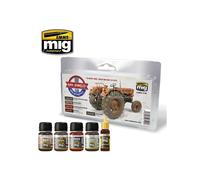 WEATHERING SET FOR CIVIL VHEICLES 7145 COLORI AMMO BY MIG JIMENEZ