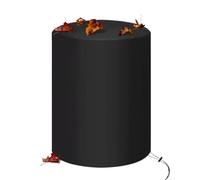 Weatherproof Fire Pit, Round Grill Accessory, 54 Inches Cover with Drawstring Feature, Heavy Duty Protective Sheet, Pit Cover with Design, Outdoor Gear for Garden Backyard Farm Patio
