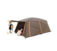 Weatherproof Full Cover Tent Top For 5-8 Person Tents Protects From The Elements,Only, Not Including(Coffee 430x305x210cm)