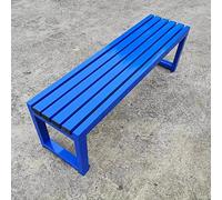 Weatherproof Metal Garden Bench 3-Seater for Outdoor and Indoor Use - Durable Patio Seating(Blue,150cm)