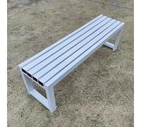Weatherproof Metal Garden Bench 3-Seater for Outdoor and Indoor Use - Durable Patio Seating(White,150cm)