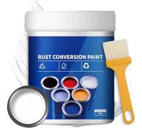 Weatherproof Rust Converter Paint for Metal,2 in 1 Rust Conversion Paint,Rusts Remover with Brush,Water-Based Metallic Agent for Automotive Steel Tile Renovation