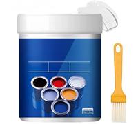 Weatherproof Rust Converter Paint for Metal, 4-in-1 Rust Remover for Metal Primer, Universal Quick Drying Rust Remover for Automotive Renovation with Brush, for Various Metals (White)