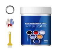 Weatherproof Rust Converter Paint for Metal, Water Based Metallic Conversion Agents, 2-in-1 Rust Remover for Metal & Primer (White)