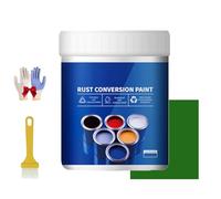 Weatherproof Rust Converter Paint for Metal, Water Based Metallic Conversion Agents, 2-in-1 Rust Remover for Metal & Primer (Green)