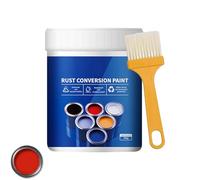 Weatherproof & Rustproof Conversion Paint for Metals, Water-Based Rust Converter & Primer, 4 in 1 Rust Paint for Metal,Includes Brush (Red)