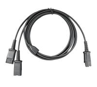 Weatwo Cavo adattatore splitter Y per cuffie Plantronics QD | Compatibile con tutte le cuffie Plantronics Quick Disconnect per call center, supervisione, formazione, PC, telefono fisso
