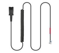Weatwo RJ9 Cavo Adattatore per Cuffie Plantronics Quick Disconnect U10P-S QD Cord Compatibile con Yealink T20P T21P T26P T23G T46G T48G T42S T46S Avaya 1608 9608 Panasonic Snom Telefoniche