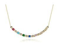 WEAV Collana da Tennis Regolabile da 5,2 Mm per Donna Accessori per Ragazza Color Oro Arcobaleno Nuovi Regali di Natale di Moda per Un Amico