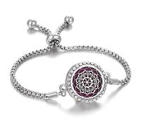 WEAV Nuovo Albero della Vita Bracciale per Aromaterapia I Fili Ruotano I Braccialetti con Medaglione Aperto Bracciale Diffusore di Olio Essenziale di Profumo Aromatico