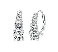 WEAV Orecchini A Cerchio Moissanite di Dimensioni Multiple Disposti Fibbie per Orecchie in Argento Sterling 925 Massiccio Chic per Regalo di Gioielleria Raffinata da Donna