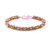 Weave Got Maille 3-Color Byzantine Chain Maille Bracelet Kit Peony