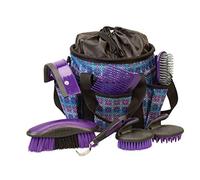 Weaver, Kit per la toelettatura in pelle, Purple Geo, assortimento di 7 pezzi