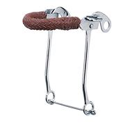 Weaver Leather 25 - 1110 Hackamore Bit con Pelle Intrecciata capezzina, Cromato, 22,9 cm