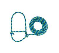 Weaver Leather Bestiame Cattle Poly Rope Halter Blue/Hurricane Blue/Lime, (35-7900-H5)