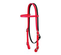 Weaver Leather Brahma Webb Browband Headstall, 35-1993-RD, Chili Pepper Red, Cavallo