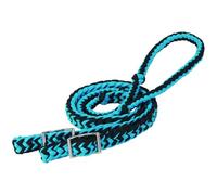 Weaver Leather Braided Nylon Barrel rein, Hurricane, Hurricane Blue/Black