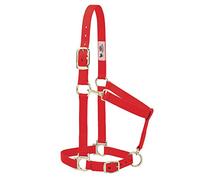 Weaver Leather, Cavezza basica regolabile in nylon, rosso, 2,5 cm, per cavalli piccoli