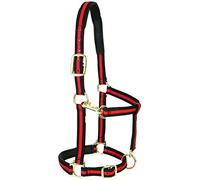 Weaver Leather Cavezza imbottita regolabile in nylon, rosso, 2,5 cm, cavallo piccolo