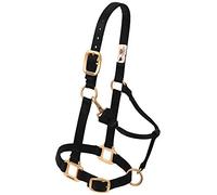 Weaver Leather - Cavezza Regolabile in Nylon per Cavalli, Colore Nero, Medio
