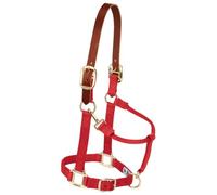 Weaver Leather, Cavezza Regolabile in Nylon per Cavalli, Misura M, Colore Rosso