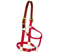 Weaver Leather, Cavezza Regolabile in Nylon per Cavalli, Misura S, Rossa