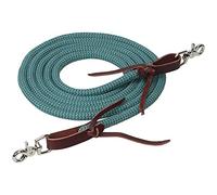Weaver Leather EcoLuxe Bamboo Round Trail Rein, 1/2" X 10', turchese/carbone