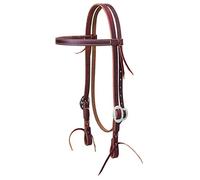 Weaver Leather Lavoro Cowboy in Ottone Massiccio Browband Headstall, 10-0515, Stainless Hardware, 3/4"