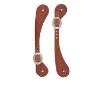 Weaver Leather Men's Shaped, Cinghie speroniche in Pelle a Forma di Uomo, Color ruggine, Rovere Hermann, Taglia Unica