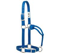 Weaver Leather Original Adjustable Nylon Halter con Finitura cromata., 35-7374-BL, Blue, 1" Small Horse