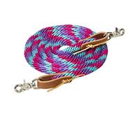 Weaver Leather Poly Roper Reins, Bright Rose/Violet/Turquoise