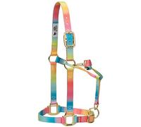 Weaver Leather Polyester Rainbow Adjustable Chin And Throat Snap Halter, 1" Large Horse, Capestro Unisex, Arcobaleno