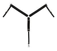 Weaver Leather Pony Felt Lined Ring-in-Center Breast Collar, Black, 1-Inch by Weaver Leather