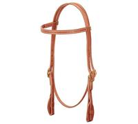 Weaver Leather Protack Quick Change Browband Headstall Features Leather Tab Bit Ends, 10-0078, Russet